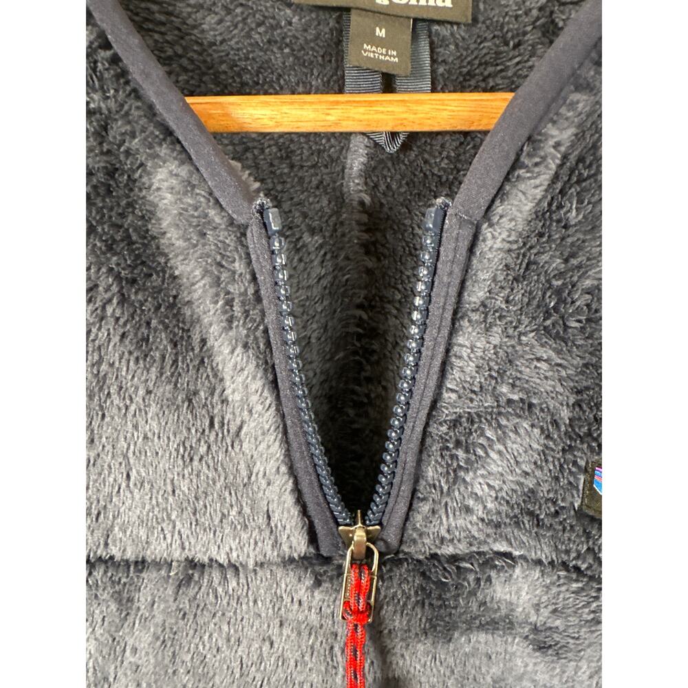 Patagonia Womens Teddy Fleece Double Sided Pullover Size Medium Navy Blue - Picture 3 of 11